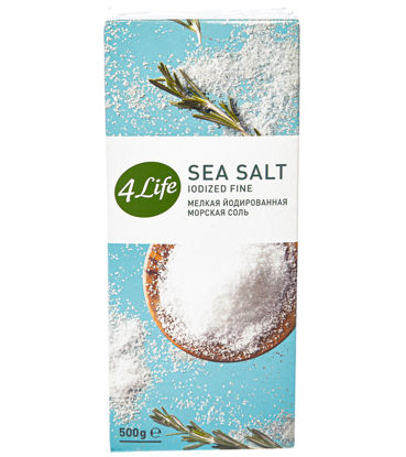 Изображение 1165 Соль морская мелкая йодированная 500г, карт.пачка, 4life