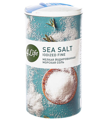 Изображение Соль морская мелкая йодированная солонка 250г, 4life